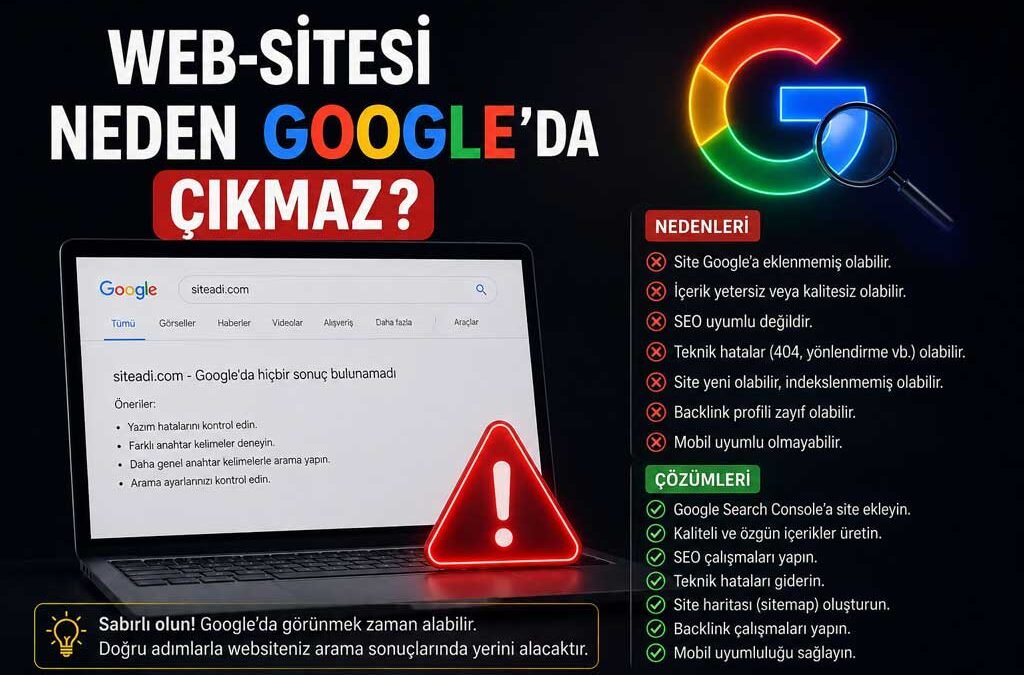 Web Sitesi Neden Google’da Çıkmaz?