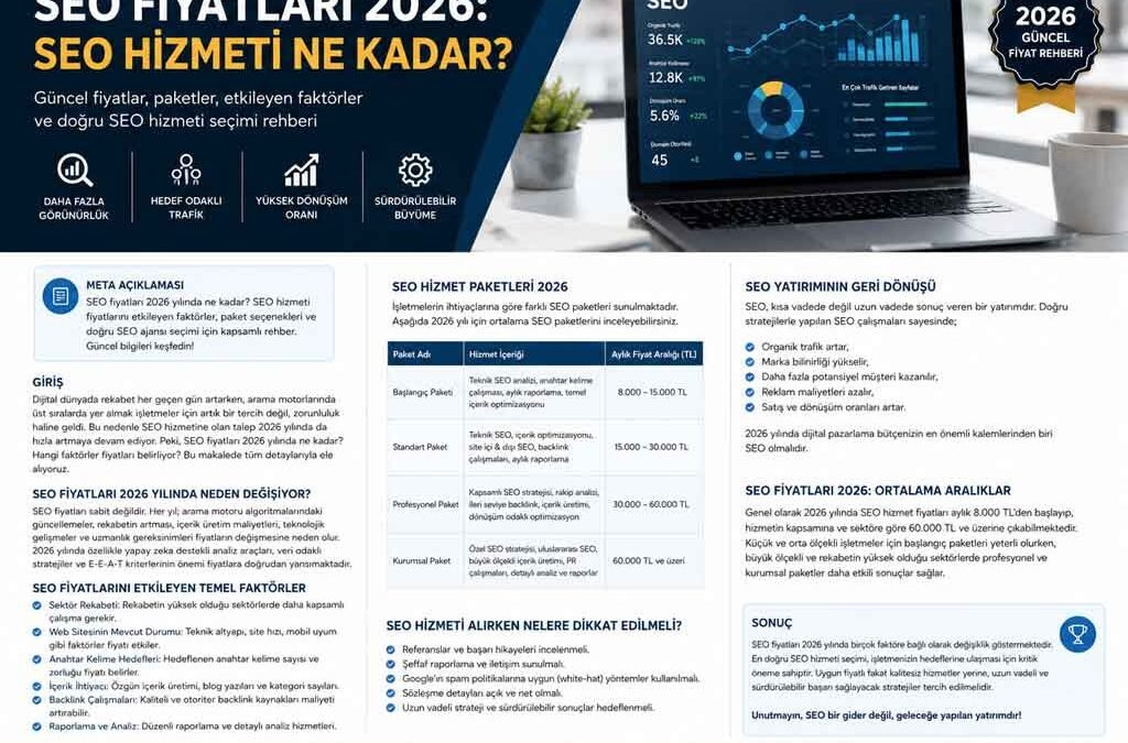 SEO Fiyatları 2026: SEO Hizmeti Ne Kadar?